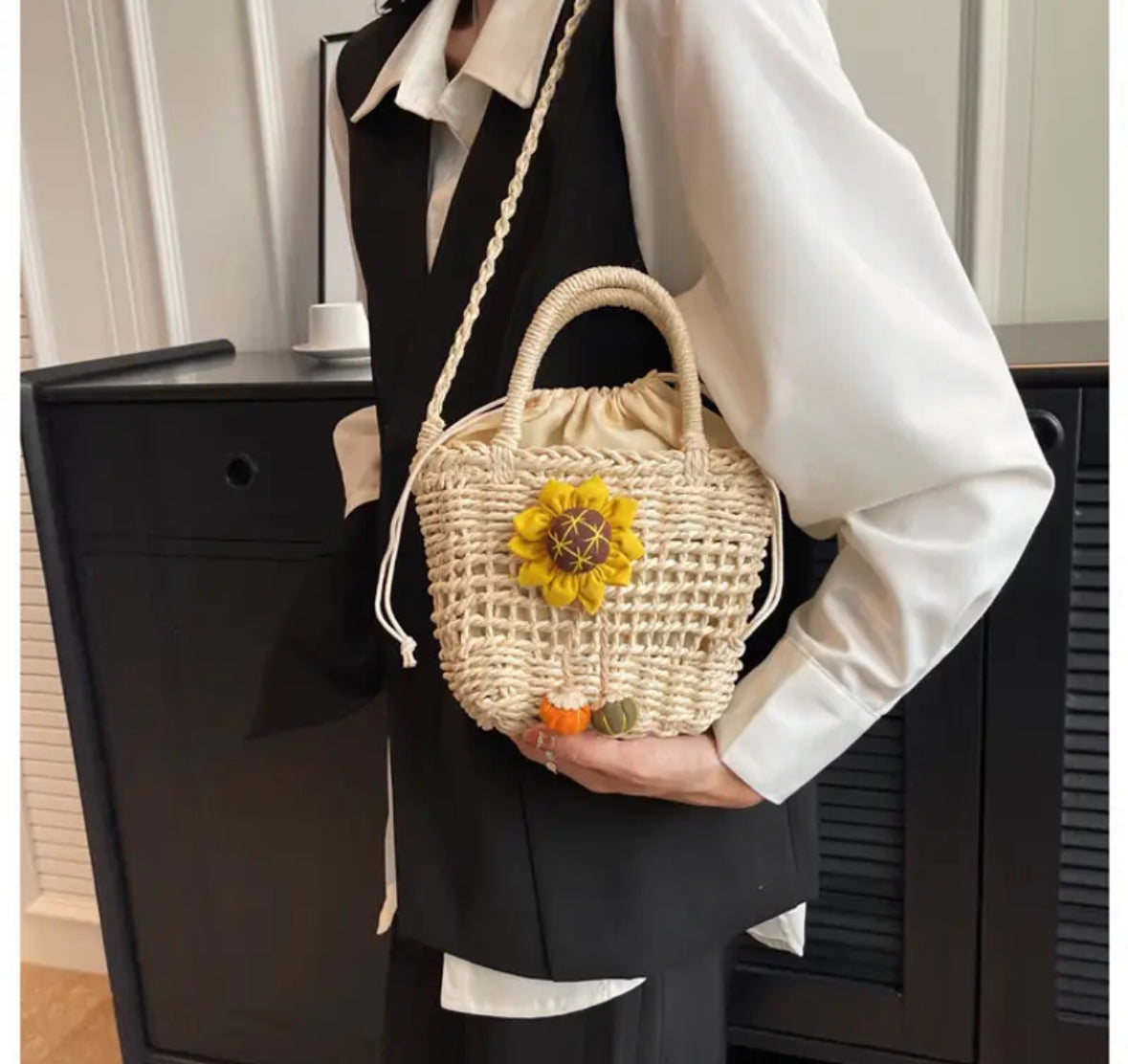⸻

Mini Panier “Tournesol Bohème”