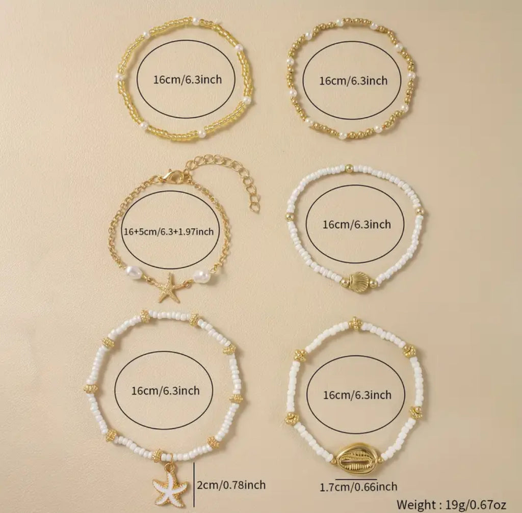 Bracelets Bohème “Trésor d’Été” – Lot de 7 pièces