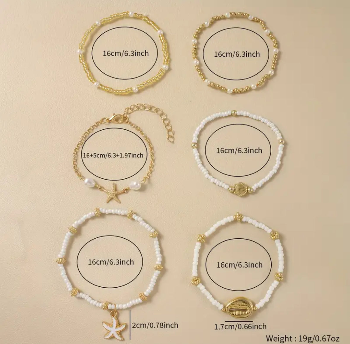 Bracelets Bohème “Trésor d’Été” – Lot de 7 pièces