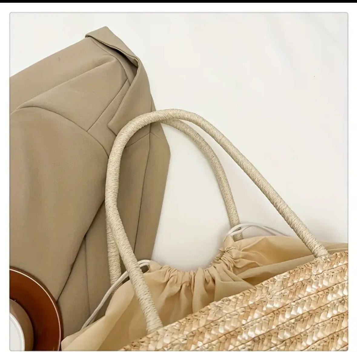 Panier Bohème “Citrons d’Été” – Tissé à la Main