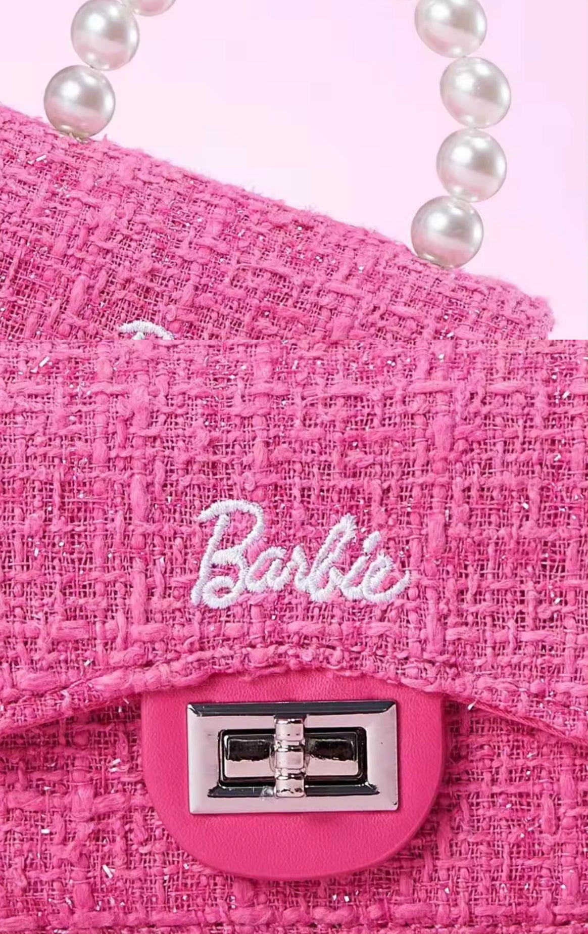 Mini Sac Barbie Perlé – Mode Plage Chic pour Petites Filles (12 cm)