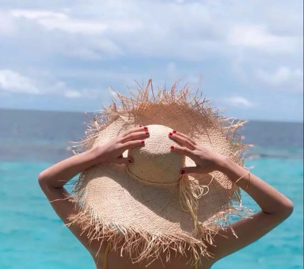 Chapeau Soleil Sauvage – Bord Effiloché Naturel