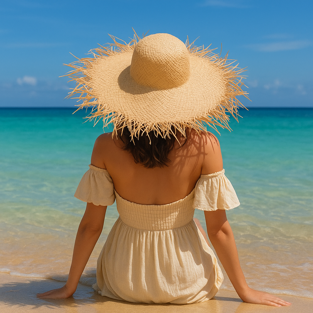 Chapeau Soleil Sauvage – Bord Effiloché Naturel